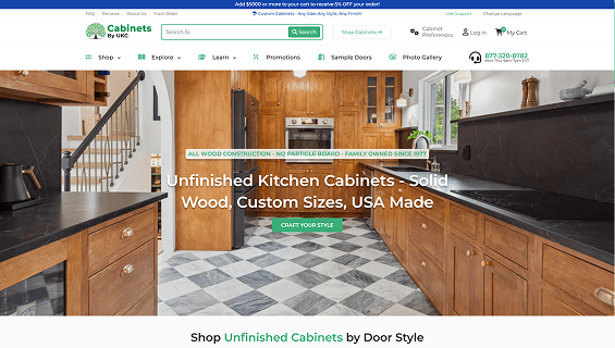 UKC Homepage Screen